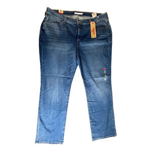 Levi's 414 Women Relaxed Straight Classic Dark Wash Stretch Denim Jean 22w Plus